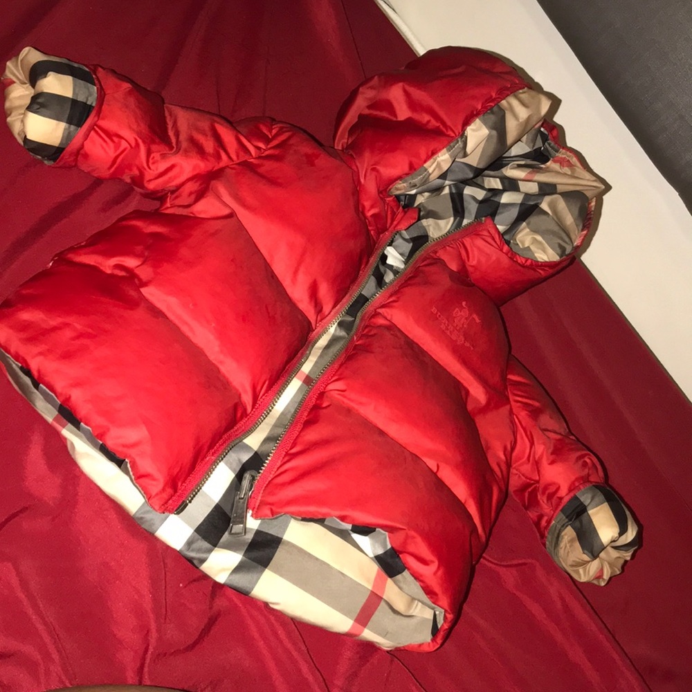 Kids red Burberry coat